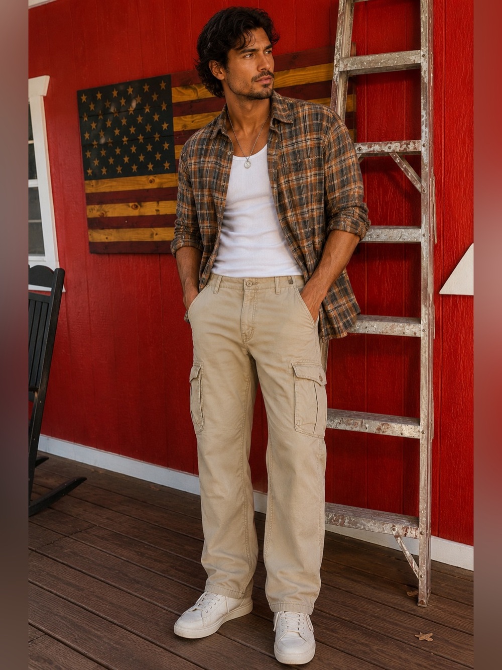 Levi’s Men’s Light Khaki Cargo Pants – Relaxed Fit Utility Pants | 33x30